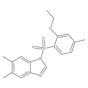 1-((2-ethoxy-4-methylphenyl)sulfonyl)-5,6-dimethyl-1H-benzo[d]imidazole结构式