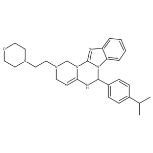 2-[2-(morpholin-4-yl)ethyl]-6-[4-(propan-2-yl)phenyl]-2,3,4,6-tetrahydro-1H-[1,3,5]triazino[1',2':3,4][1,3,5]triazino[1,2-a]benzimidazole Structure