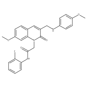 N-(2-fluorophenyl)-2-(7-methoxy-3-(((4-methoxyphenyl)amino)methyl)-2-oxoquinolin-1(2H)-yl)acetamide Structure
