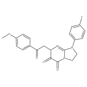 8-(4-fluorophenyl)-2-(2-(4-methoxyphenyl)-2-oxoethyl)-7,8-dihydroimidazo[2,1-c][1,2,4]triazine-3,4(2H,6H)-dione Structure
