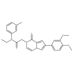 2-(2-(3,4-dimethoxyphenyl)-4-oxopyrazolo[1,5-a]pyrazin-5(4H)-yl)-N-ethyl-N-(m-tolyl)acetamide结构式