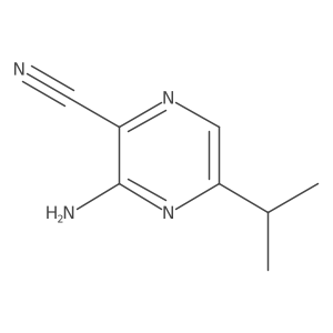 3-Amino-5-isopropylpyrazine-2-carbonitrile结构式
