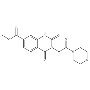 Methyl 3-(2-morpholino-2-oxoethyl)-4-oxo-2-thioxo-1,2,3,4-tetrahydroquinazoline-7-carboxylate Structure