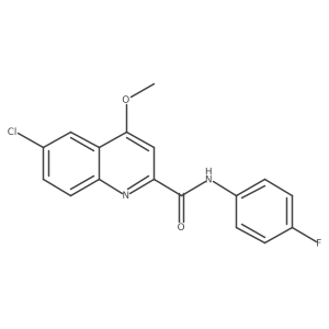 6-chloro-N-(4-fluorophenyl)-4-methoxyquinoline-2-carboxamide Structure