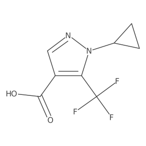 1-cyclopropyl-5-trifluoromethyl-1H-pyrazole-4-carboxylic acid结构式