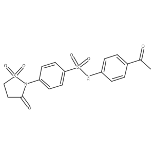 N-(4-acetylphenyl)-4-(1,1-dioxido-3-oxoisothiazolidin-2-yl)benzenesulfonamide Structure