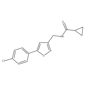 N-((5-(4-chlorophenyl)isoxazol-3-yl)methyl)cyclopropanecarboxamide Structure