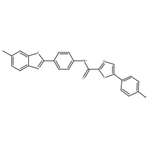 5-(4-fluorophenyl)-N-(4-(6-methylbenzo[d]thiazol-2-yl)phenyl)oxazole-2-carboxamide结构式