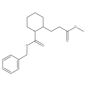 Benzyl 2-(3-methoxy-3-oxopropyl)piperidine-1-carboxylate Structure