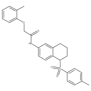 2-(o-tolyloxy)-N-(1-tosyl-1,2,3,4-tetrahydroquinolin-6-yl)acetamide结构式