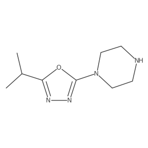 2-Piperazin-1-yl-5-propan-2-yl-1,3,4-oxadiazole结构式