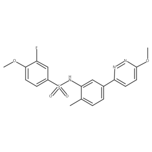 3-fluoro-4-methoxy-N-(5-(6-methoxypyridazin-3-yl)-2-methylphenyl)benzenesulfonamide结构式