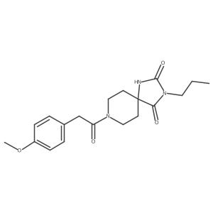 8-[2-(4-Methoxyphenyl)acetyl]-3-propyl-1,3,8-triazaspiro[4.5]decane-2,4-dione结构式