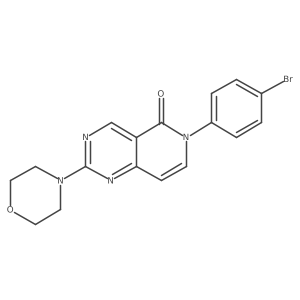 6-(4-bromophenyl)-2-(morpholin-4-yl)pyrido[4,3-d]pyrimidin-5(6H)-one结构式