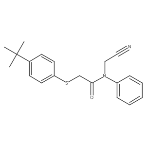 2-[(4-tert-butylphenyl)sulfanyl]-N-(cyanomethyl)-N-phenylacetamide Structure