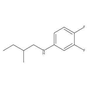 3,4-difluoro-N-(2-methylbutyl)aniline结构式