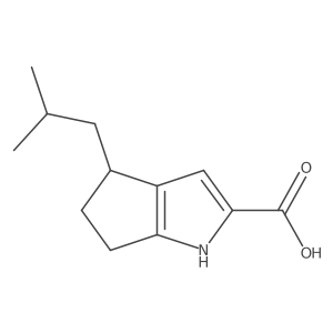 4-Isobutyl-1,4,5,6-tetrahydrocyclopenta[b]pyrrole-2-carboxylic acid Structure