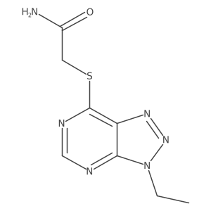 2-({3-ethyl-3H-[1,2,3]triazolo[4,5-d]pyrimidin-7-yl}sulfanyl)acetamide Structure