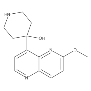 4-(6-Methoxy-[1,5]naphthyridin-4-yl)-piperidin-4-ol结构式