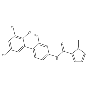 N-(6-Amino-5-(2,3,5-trichlorophenyl)pyridin-2-yl)-1-methyl-1H-pyrazole-5-carboxamide Structure