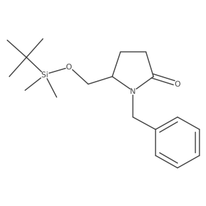 (S)-1-Benzyl-5-(((tert-butyldimethylsilyl)oxy)methyl)pyrrolidin-2-one Structure