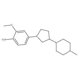 2-Methoxy-4-[3-(4-methyl-1-piperazinyl)-1-pyrrolidinyl]benzenamine Structure