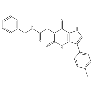 2-(7-(4-fluorophenyl)-2,4-dioxo-1H-pyrrolo[3,2-d]pyrimidin-3(2H,4H,5H)-yl)-N-(pyridin-3-ylmethyl)acetamide Structure