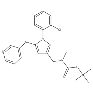 Tert-butyl ({1-(2-chlorophenyl)-5-[(pyridin-3-yl)thio]-1h-pyrazol-3-yl}methyl)methylcarbamate Structure