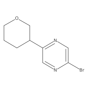 2-Bromo-5-(oxan-3-yl)pyrazine结构式