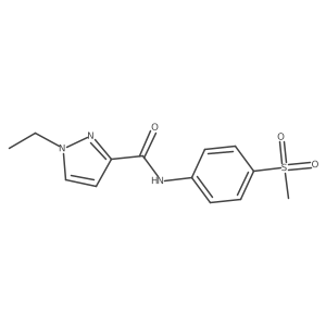 1-ethyl-N-(4-(methylsulfonyl)phenyl)-1H-pyrazole-3-carboxamide Structure