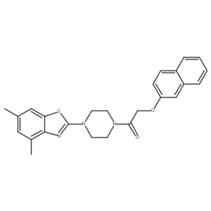 1-(4-(4,6-Dimethylbenzo[d]thiazol-2-yl)piperazin-1-yl)-2-(naphthalen-2-yloxy)ethanone结构式