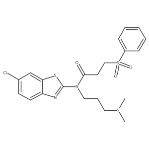 N-(6-Chloro-2-benzothiazolyl)-N-[3-(dimethylamino)propyl]-3-(phenylsulfonyl)propanamide结构式