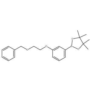 2-[3-(2-Benzyloxy-ethoxy)-phenyl]-4,4,5,5-tetramethyl-[1,3,2]dioxaborolane Structure