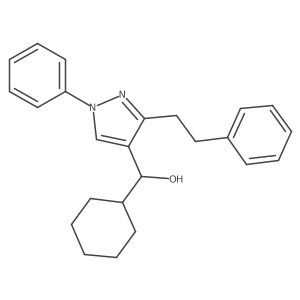 cyclohexyl[1-phenyl-3-(2-phenylethyl)-1H-pyrazol-4-yl]methanol结构式