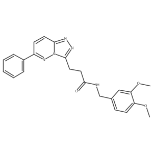 N-[(3,4-dimethoxyphenyl)methyl]-3-{6-phenyl-[1,2,4]triazolo[4,3-b]pyridazin-3-yl}propanamide结构式
