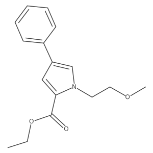 Ethyl 1-(2-methoxyethyl)-4-phenyl-pyrrole-2-carboxylate结构式