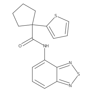 N-(benzo[c][1,2,5]thiadiazol-4-yl)-1-(thiophen-2-yl)cyclopentanecarboxamide结构式