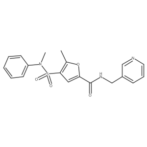 5-methyl-4-(N-methyl-N-phenylsulfamoyl)-N-(pyridin-3-ylmethyl)furan-2-carboxamide Structure