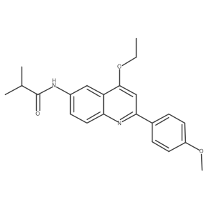N-[4-ethoxy-2-(4-methoxyphenyl)quinolin-6-yl]-2-methylpropanamide Structure