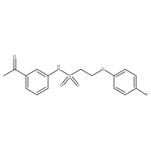 N-(3-acetylphenyl)-2-(4-fluorophenoxy)ethanesulfonamide结构式