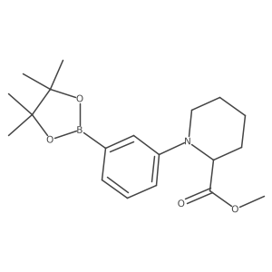 Methyl 1-(3-(4,4,5,5-tetramethyl-1,3,2-dioxaborolan-2-yl)phenyl)piperidine-2-carboxylate结构式