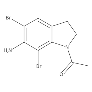 1-(6-Amino-5,7-dibromo-2,3-dihydro-1H-indol-1-yl)ethanone结构式
