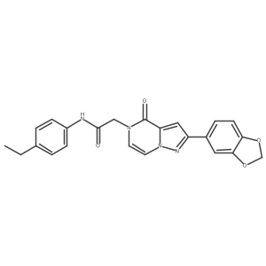 2-[2-(1,3-benzodioxol-5-yl)-4-oxopyrazolo[1,5-a]pyrazin-5(4H)-yl]-N-(4-ethylphenyl)acetamide Structure