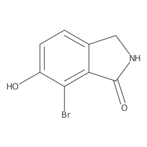 7-Bromo-6-hydroxy-2,3-dihydroisoindol-1-one结构式