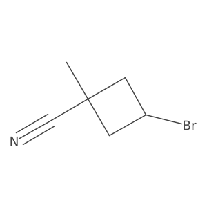 3-Bromo-1-methylcyclobutane-1-carbonitrile Structure