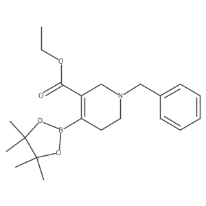 1-Benzyl-4-(4,4,5,5-tetramethyl-[1,3,2]dioxaborolan-2-yl)-1,2,5,6-tetrahydropyridine-3-carboxylic acid ethyl ester结构式