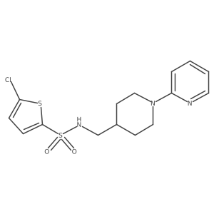5-chloro-N-((1-(pyridin-2-yl)piperidin-4-yl)methyl)thiophene-2-sulfonamide Structure