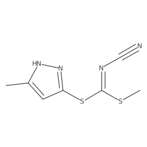 Methyl (3-methyl-1H-pyrazol-5-yl)cyanocarbonimidodithioate Structure
