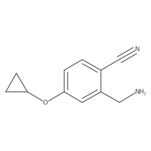 2-(Aminomethyl)-4-cyclopropoxybenzonitrile结构式