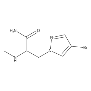 3-(4-Bromo-1h-pyrazol-1-yl)-2-(methylamino)propanamide结构式